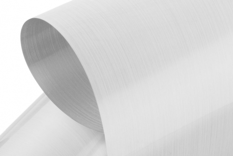 Bügelfolie gebürstetes Aluminium 2m x 0,64m auf Rolle KAVAN