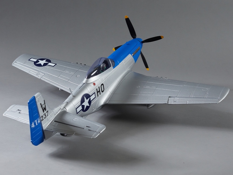 P-51 Mustang blau silber PNP von Derbee 75cm
