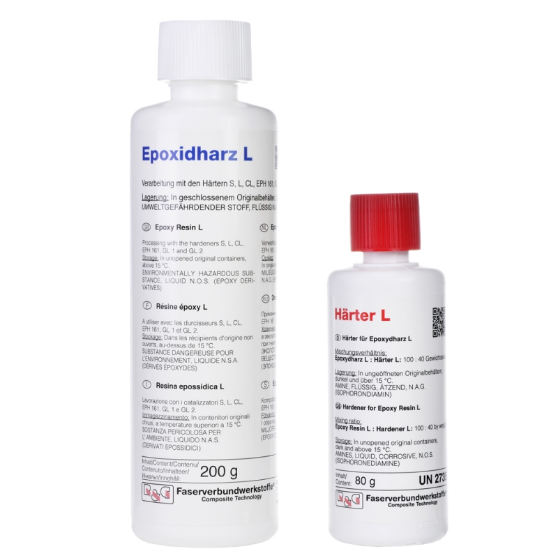 Epoxydharz L 200g + Härter L 80g Topfzeit 40min 280g Packung