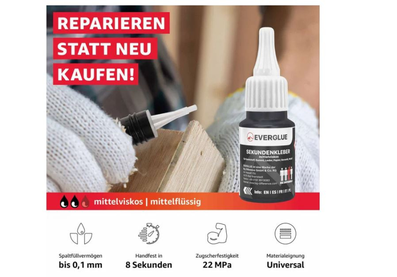 CA Sekundenkleber mittelflüssig 20g Everglue EV650042