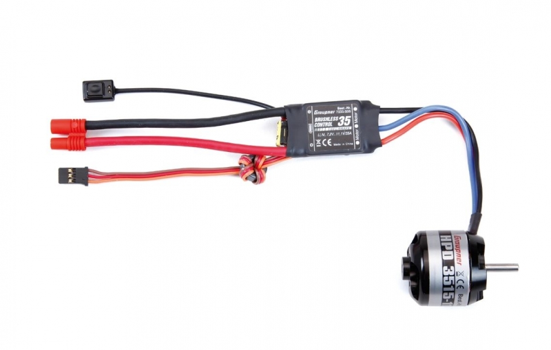 BL AL Motorset für 2-4S Lipo mit 35A Regler für Flugmodelle bis 1500g Graupner 7740.S