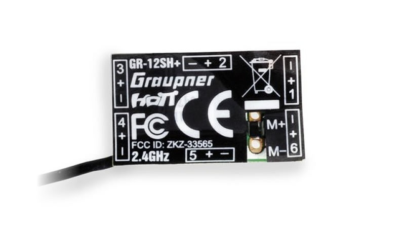 Graupner GR-12SH+ HoTT Empfänger (6-Kanal) 33565