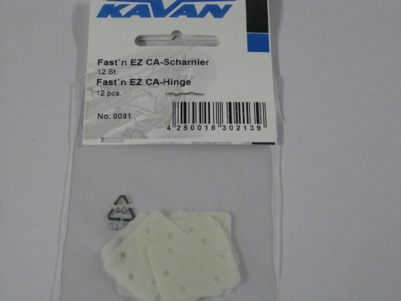 Fast`n EZ CA-Scharnier 25x20x0,2mm VE=12 Stück KAVAN KAV50.0081