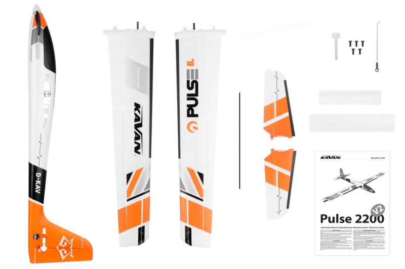 KAVAN Pulse 2200 V2 orange PNP - schnittiger Elekrosegler für jedermann