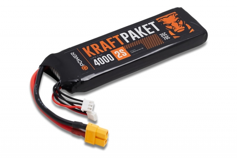 KRAFTPAKET 2S LIPO 7,4 V 4000mAh 35/70C  XT60 D-Power KP40002