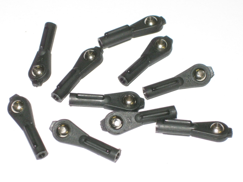 Nylon Kugelgelenk M3 mit vernickelter Messingkugel Ø 2mm Bohrung KAVAN KAV50.0120A/10