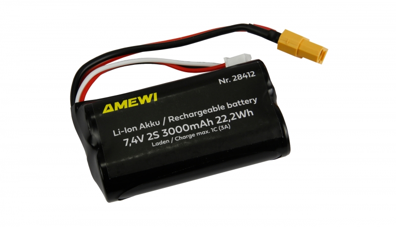 Li-Ion Akku 2S 7,4V 3000mAh XT60 Stecker XH Balancer Amewi 28412
