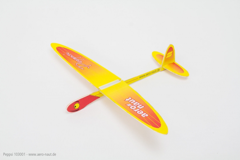 Wurfgleiter Peppsi 435mm aus Balsa mit Dekor zum aufkleben