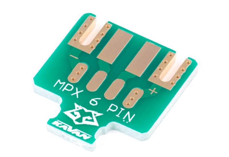 6-Pin Lötplatine kompatibel für 6-pol Stecker und Buchse Typ MPX 6 Paar KAV36.901/6