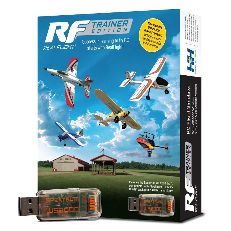 RealFlight Trainer Edition RC Flight Simulator with WS2000 Wireless Simulator USB Dongle RFL-1212