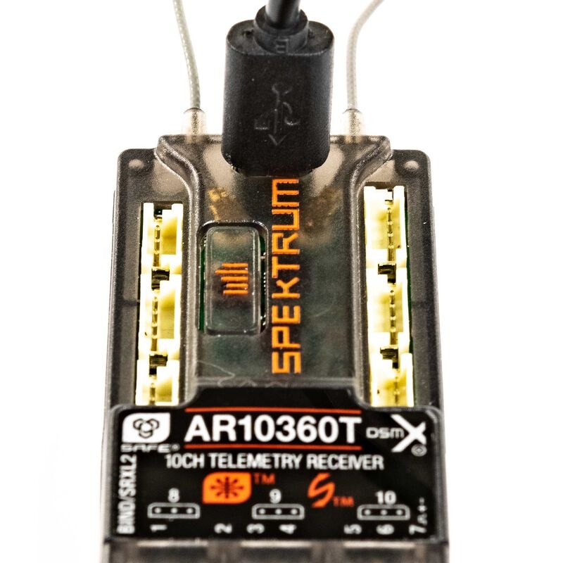 AR10360T DSMX 10-Channel AS3X & SAFE Telemetry Receiver
