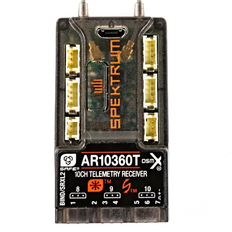 AR10360T DSMX 10-Channel AS3X & SAFE Telemetry Receiver