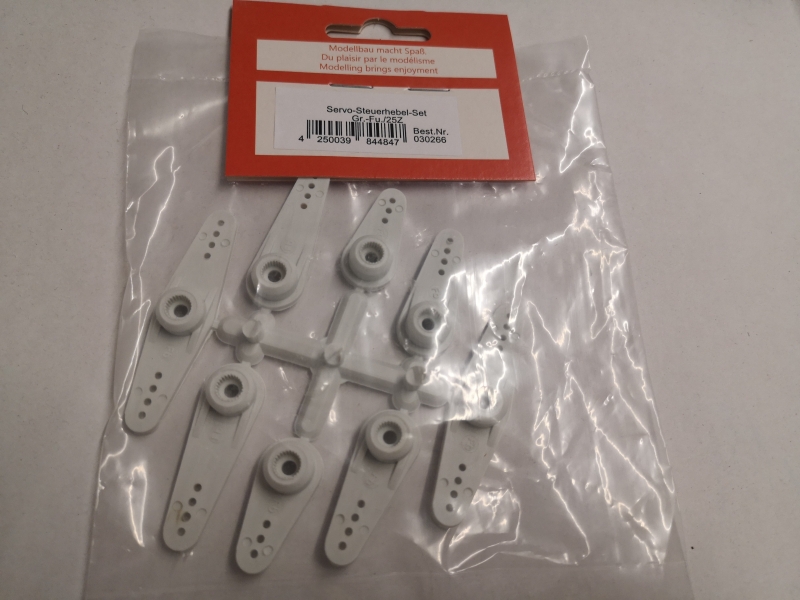 Servo Steuerhebel Set JR/Fut. 25Z Zähne weiss REM Etter 30266
