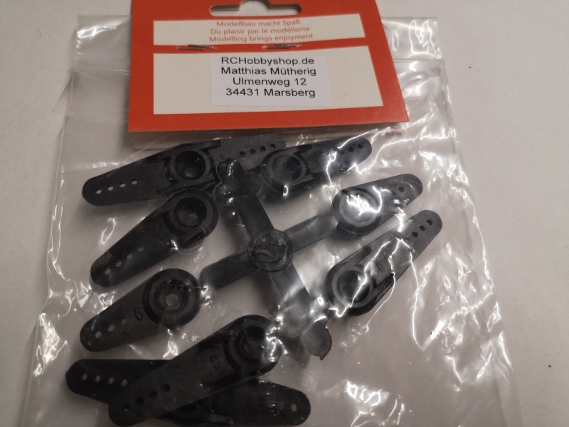 Servo Steuerhebel Set Hitec 24Z Zähne schwarz REM Etter 30265
