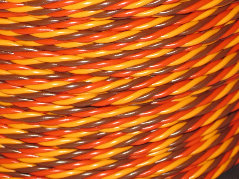 PVC Servokabel 3x 0,34qmm verdrillt / verseilt Gr./JR Farben Meterware
