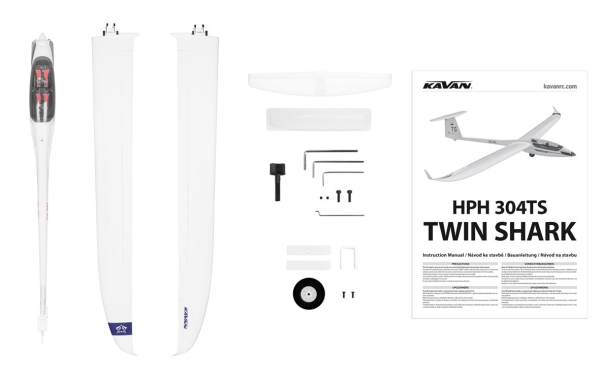 Twinshark 340TS EPO Scale Elektrosegler mit BL Antrieb und Servos Spw.2700mm