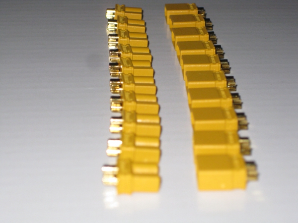10 Paar XT30 XT30U Stecker und Buchse Goldkontakte Amass AM-626-10M/F