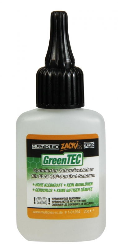 Zacki2 GreenTEC Sekundenkleber geruchsneutral transparent und UV beständig 20g MPX 1-01294