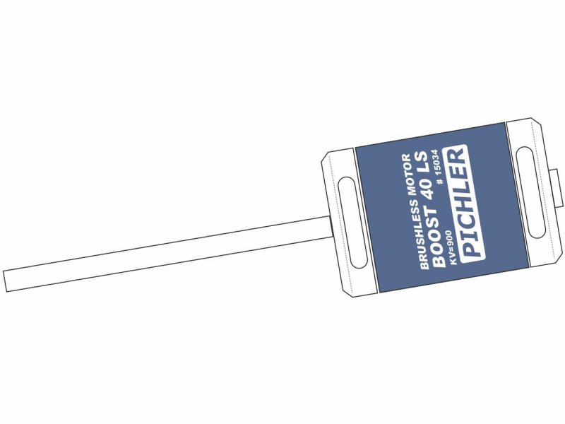 Antriebsset Sinbad mit Boost 40 BL Al mit langer Welle 50A Regler u. KLS für Modelle bis 3000g Fluggewicht Pichler 15033