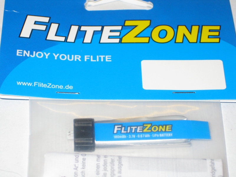 FliteZone Tuning Lipo 1S, 3,7V, 180mAh, C5515 für Mircomodelle