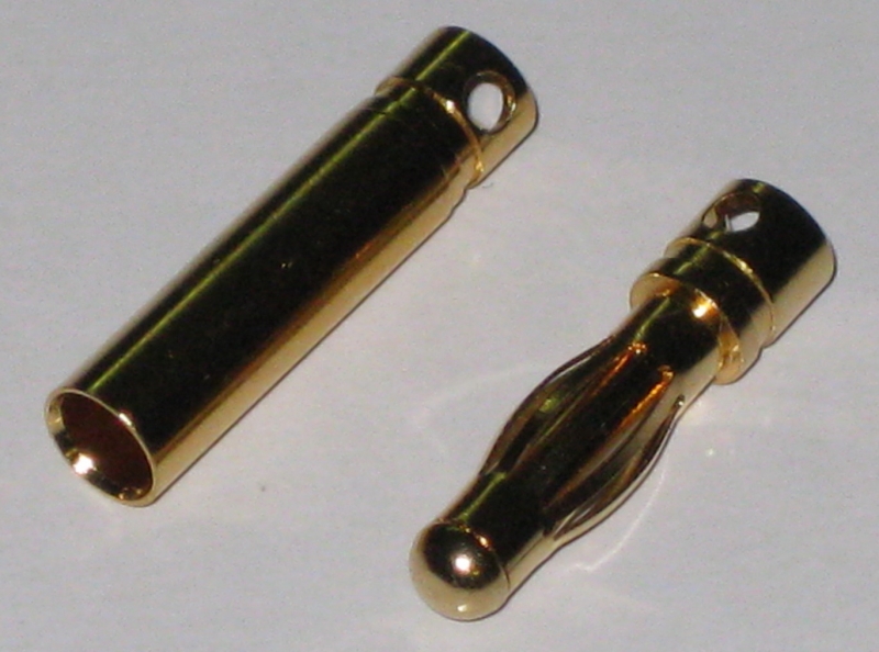 1 Paar Goldkontaktstecker 4mm