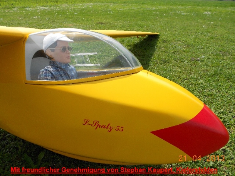 L-Spatz 55 GfK-Rumpf, Rahmen u. Kabinenhaube (Spw.4,28m)