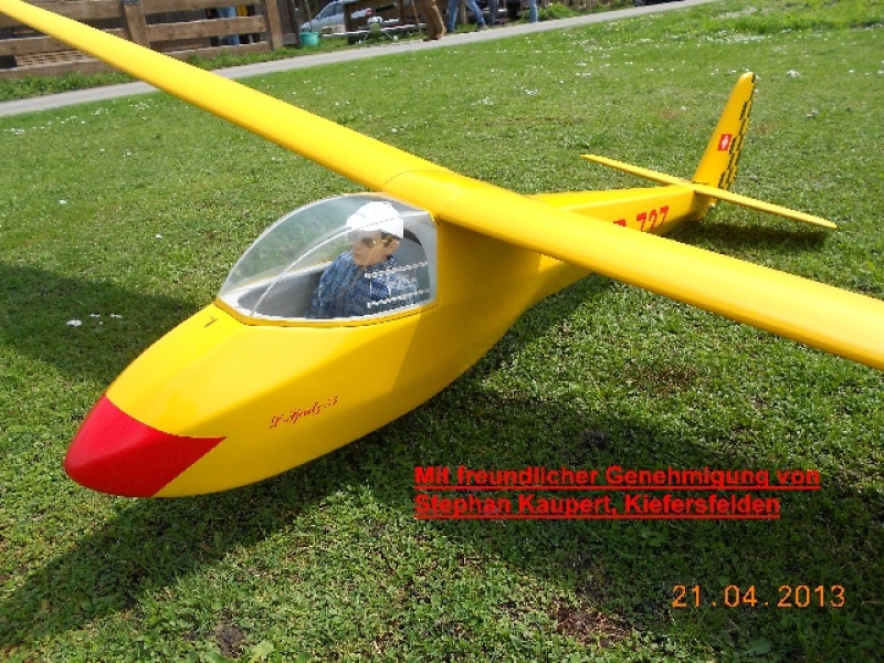 L-Spatz 55 GfK-Rumpf, Rahmen u. Kabinenhaube (Spw.4,28m)
