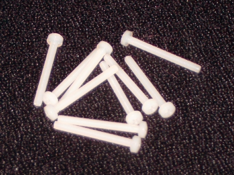 Nylonschrauben mit Zylinderkopf m. Kreuzschlitz M3x30mm (10)