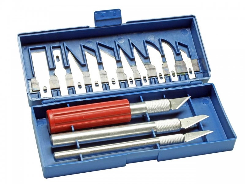 Messer Set 13-teilig für Modellbau, Bastler und Künstler Pichler C9860