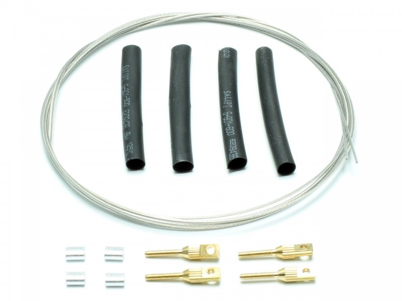 Seilanlenkungsset M2 Augenschrauben + Litze Ø 1,2mm x 1000mm VE=2 Stück X2009