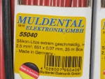 Silikon-Litze 2,5mm² sehr geschmeidig 651x0,07mm rot