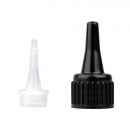EVERGLUE Tülle Ø 14mm mit Kappe Gewinde Ø 18mm schwarz Yuki 650078